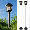 2 Pack Solar Lamp Post Lights 63in Outdoor Garden Pathway Lights 1800LM