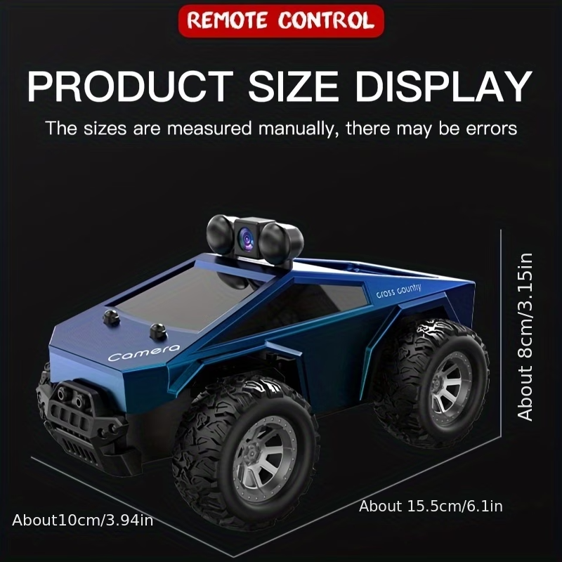 1:28 RC Off Road Truck HD Camera APP Control Monster Car 2 Batteries