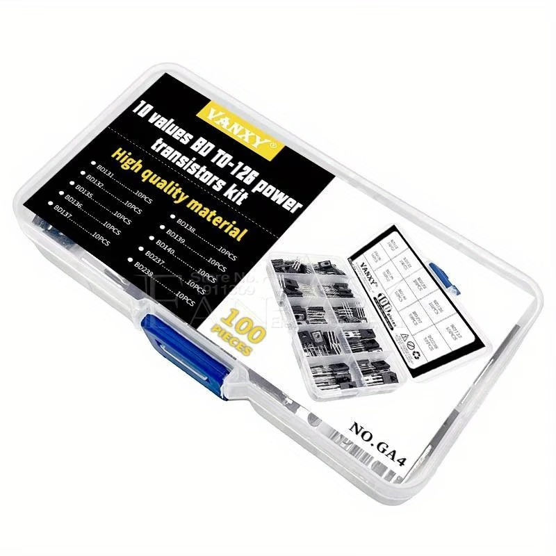 100PCS TO-126 Power Transistor Kit BD131-140 BD237 BD238 Assorted Set