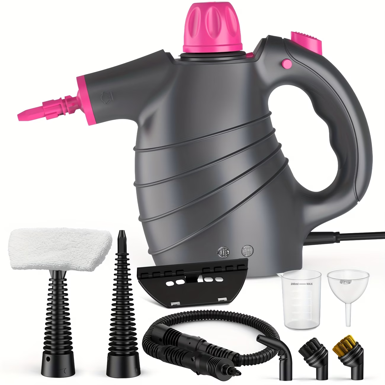 1050W Handheld Steam Cleaner 12PCS Portable Multi Surface w/ Safety Lock