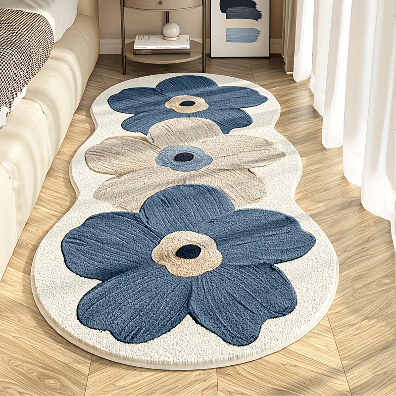 1000G Sheep Carpet Soft Fluffy Rug Non Slip PVC Washable Bedside Mat