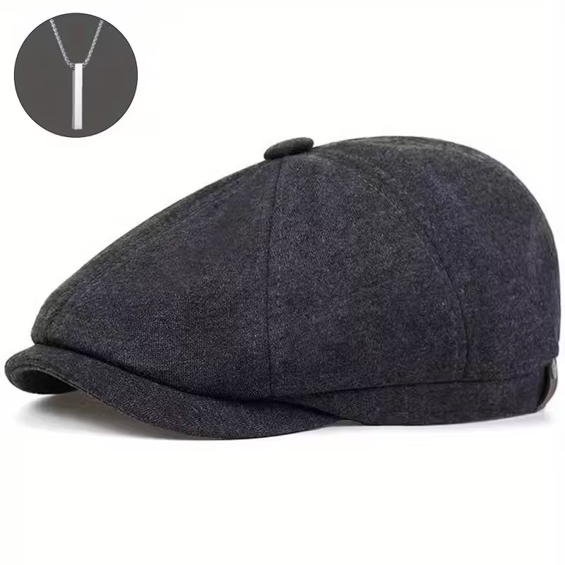 2PCS Men Women Tweed Newsboy Cap Gatsby Ivy Cabbie Flat Golf Hat