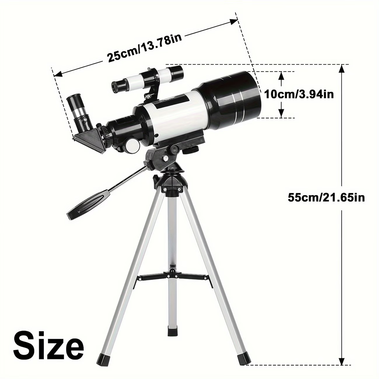150X Astronomical Telescope 70mm Aperture with Tripod Phone Holder