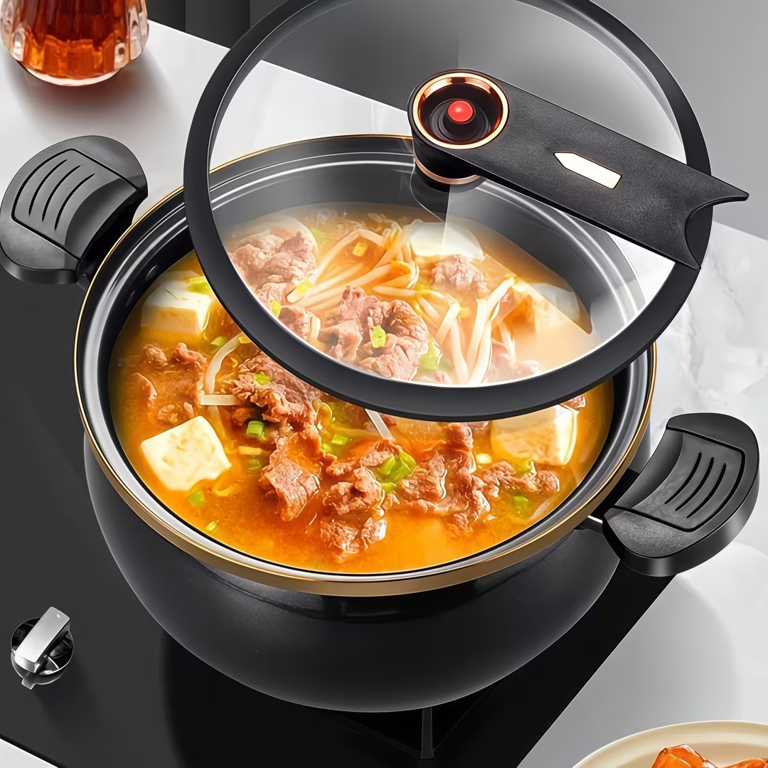 2.19 Gallon Non-Stick Soup Pot Large Cooking Pot Induction & Gas Stove