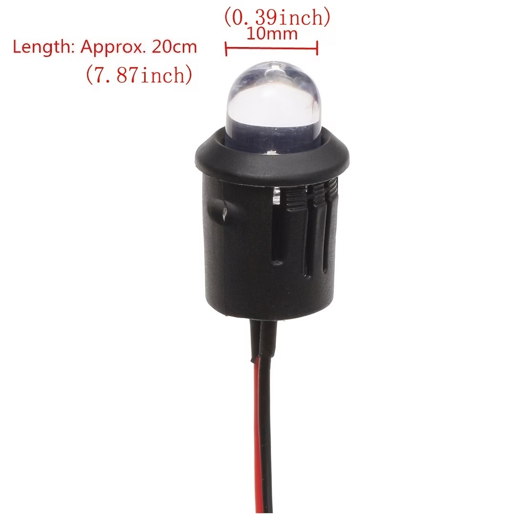10PCS 12V 10MM LED Diodes Pre Wired Lights DIY Home Decor Lamp Kit