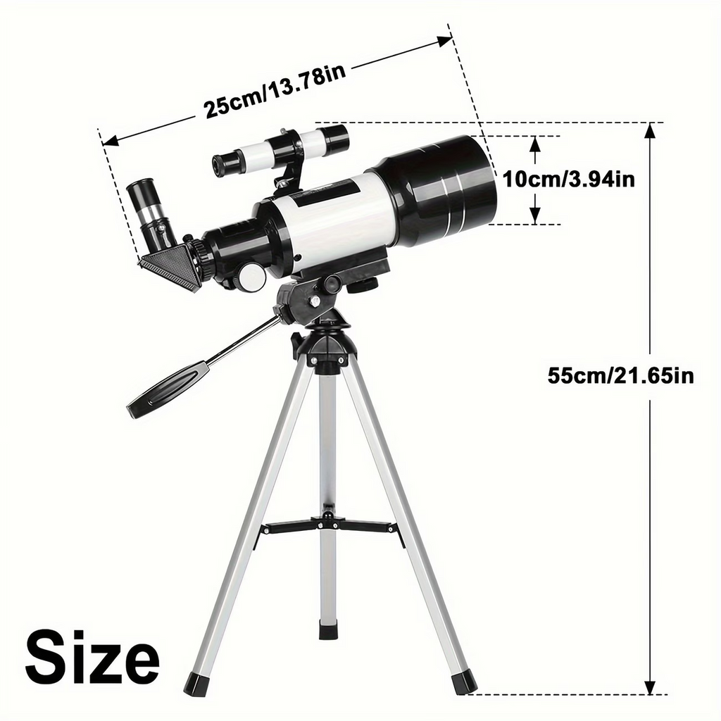 150X Astronomical Telescope 70mm Aperture with Tripod Phone Holder