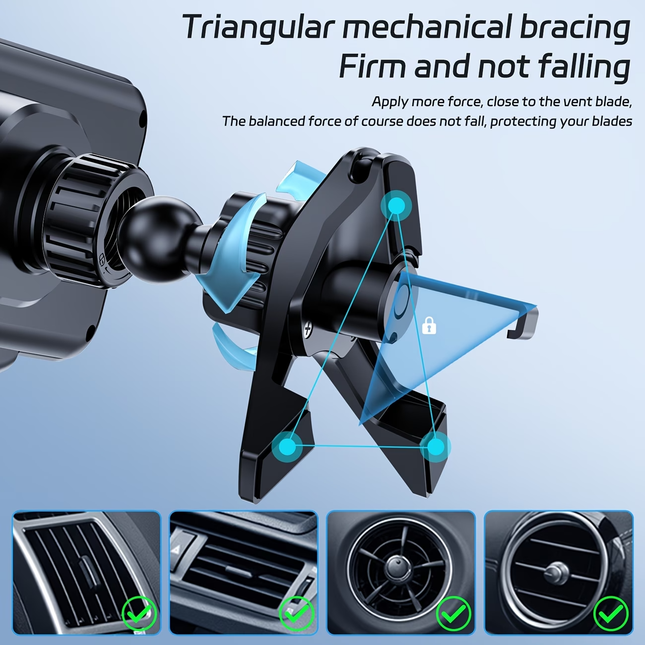 15W Wireless Car Charger Mount Auto Clamp Fast Charge Phone Holder 4.3-6.9" Fold