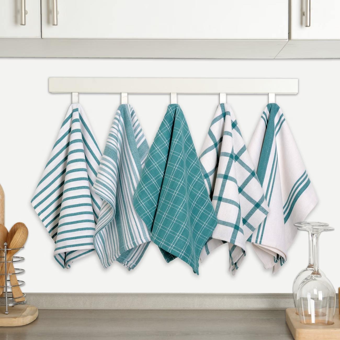 10 Pack Cotton Kitchen Towels Absorbent Dish Cloths Cleaning Drying
