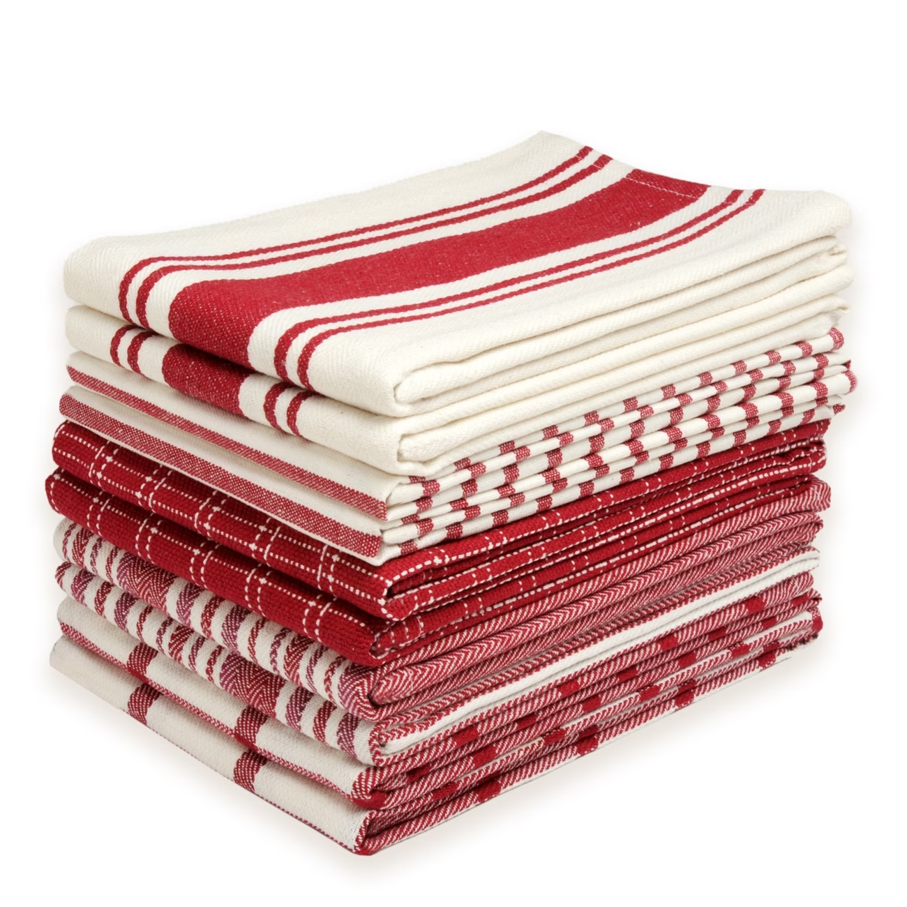 10 Pack Cotton Kitchen Towels Absorbent Dish Cloths Cleaning Drying