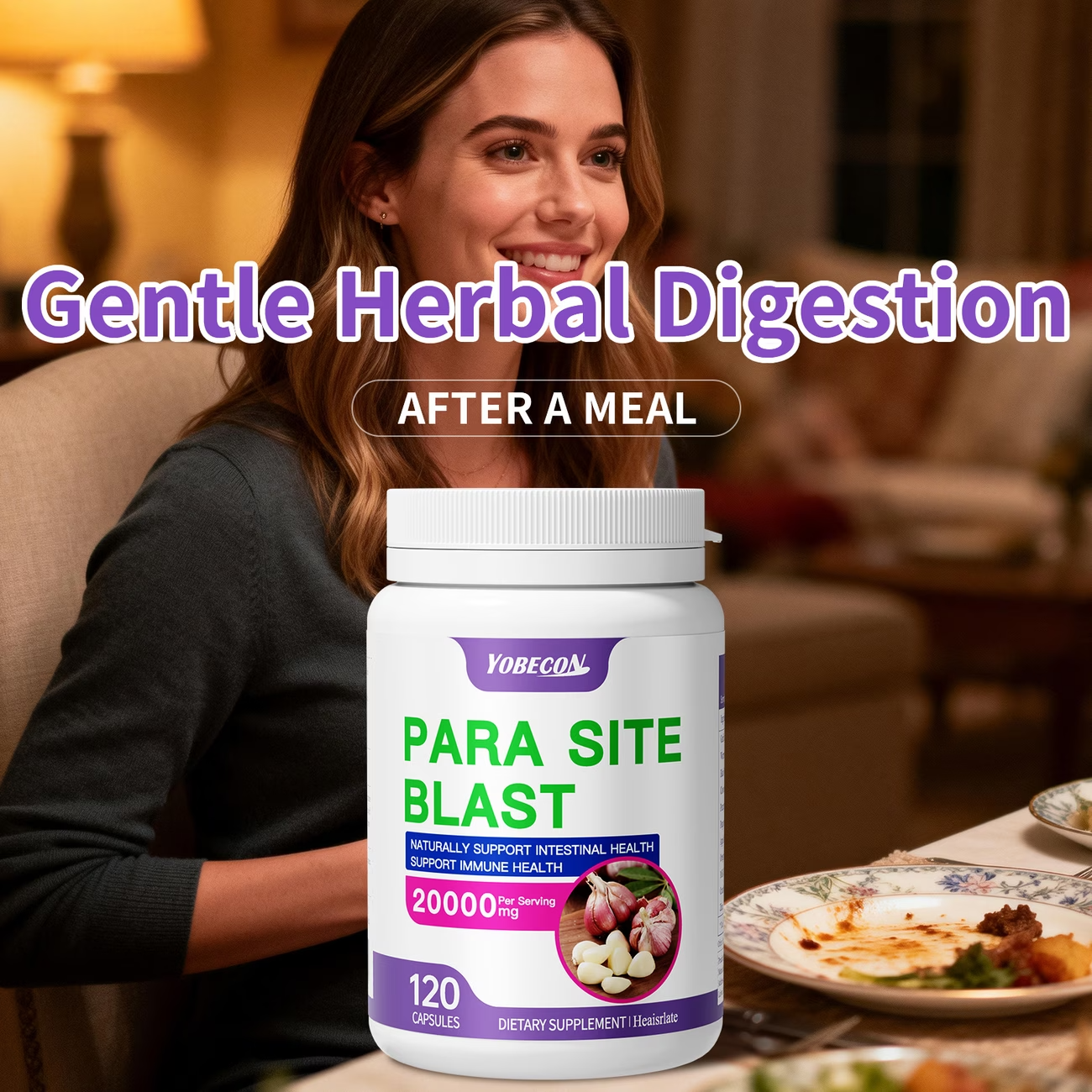 120 Caps Parasite Cleanse Supplement Garlic Wormwood Black Walnut Detox