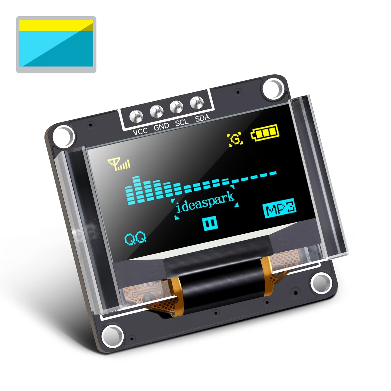 0.96" OLED Display Module 128x64 SSD1306 I2C for Arduino Raspberry Pi