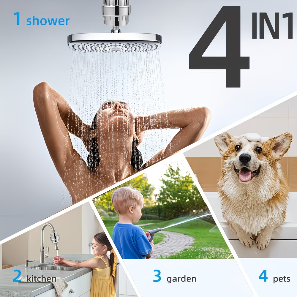 20-Stage Shower Filter – Removes Chlorine, Softens Water, Anti-Clog