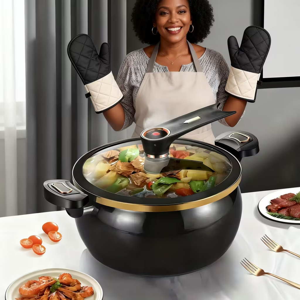 2.19 Gallon Non-Stick Soup Pot Large Cooking Pot Induction & Gas Stove