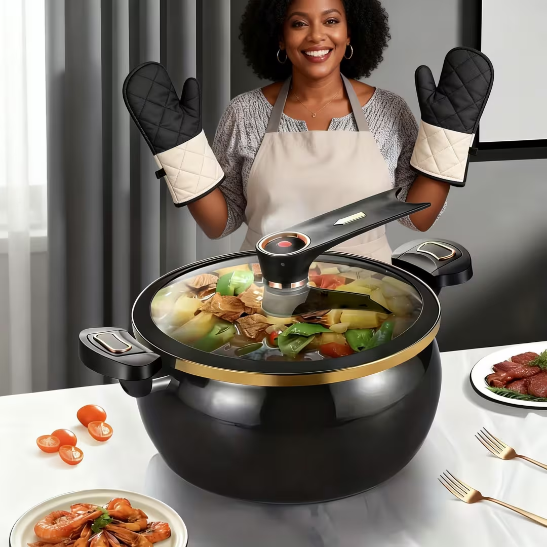 2.19 Gallon Non-Stick Soup Pot Large Cooking Pot Induction & Gas Stove