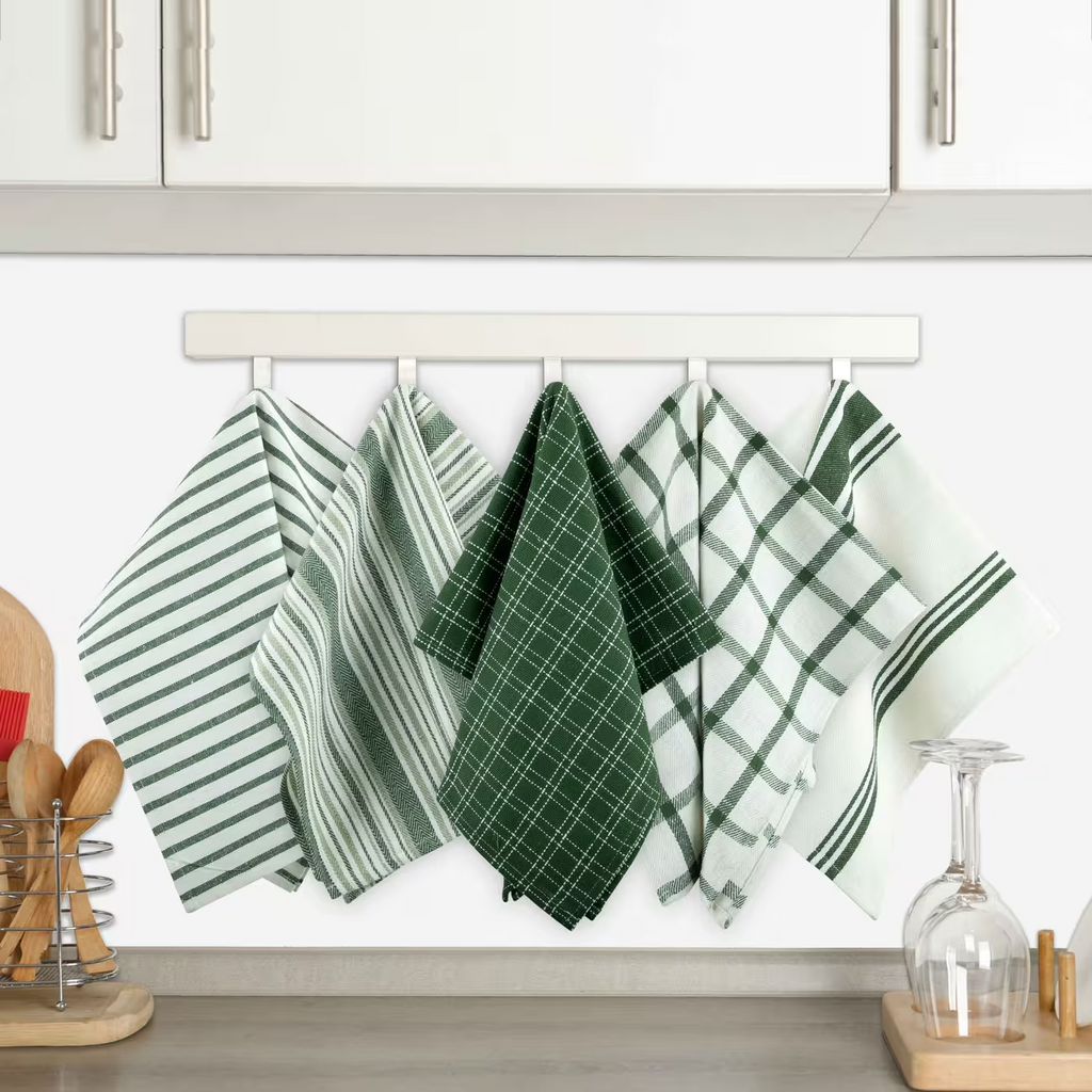 10 Pack Cotton Kitchen Towels Absorbent Dish Cloths Cleaning Drying