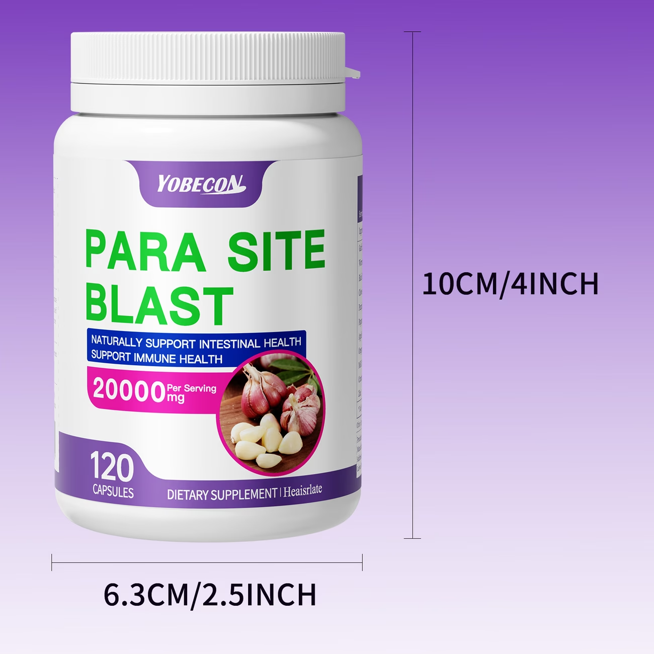 120 Caps Parasite Cleanse Supplement Garlic Wormwood Black Walnut Detox