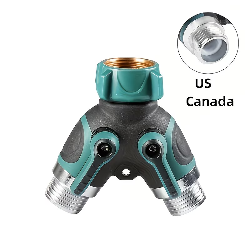 3/4 Inch Garden Hose Splitter Y Connector Tap Adapter Irrigation Valve