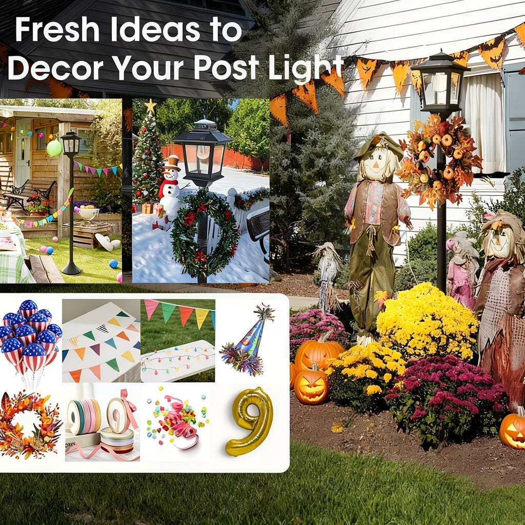 2 Pack Solar Lamp Post Lights 63in Outdoor Garden Pathway Lights 1800LM
