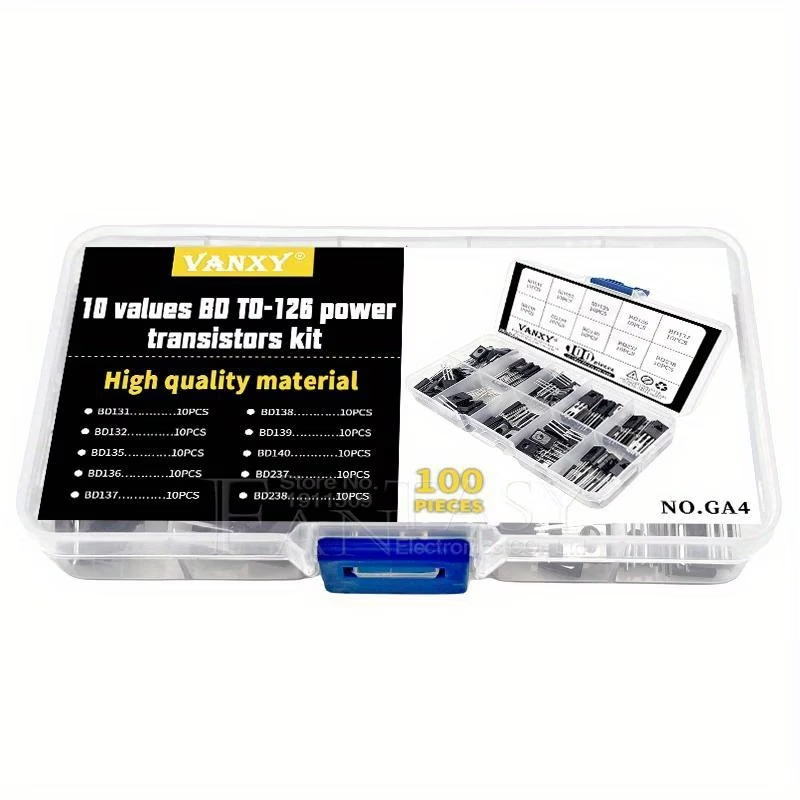 100PCS TO-126 Power Transistor Kit BD131-140 BD237 BD238 Assorted Set
