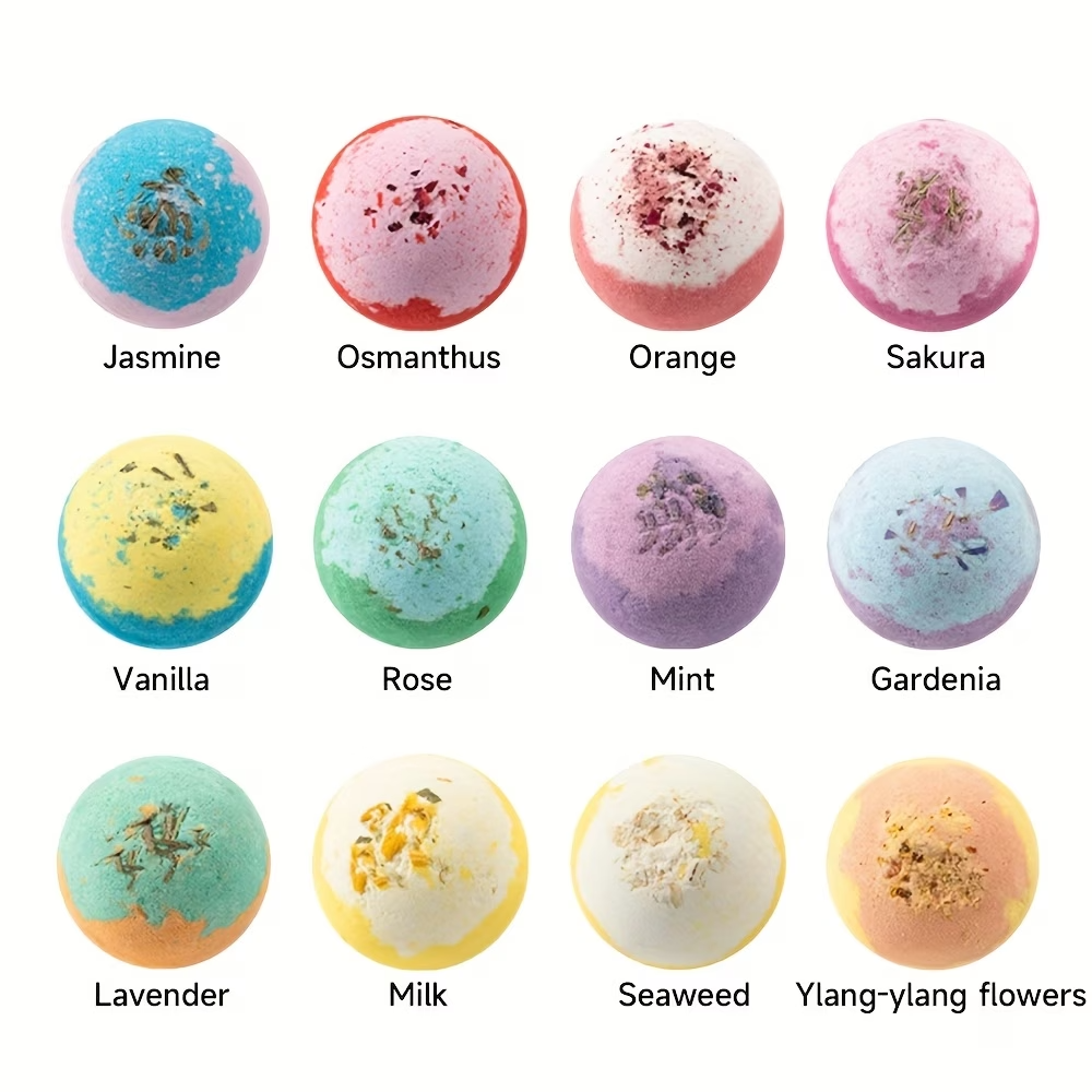 12PCS Bath Bomb Gift Set Large Aromatherapy Bubble Spa Balls Relaxing Gifts