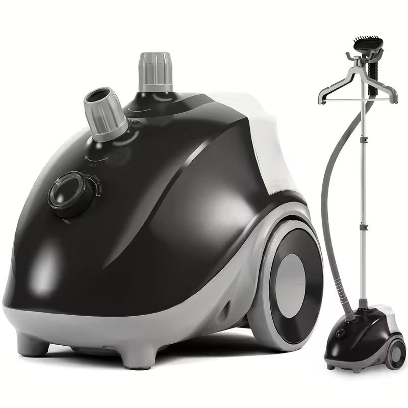 1500W Garment Steamer Vertical Rolling Clothes Steamer 60min Tank Fast Heat Comm