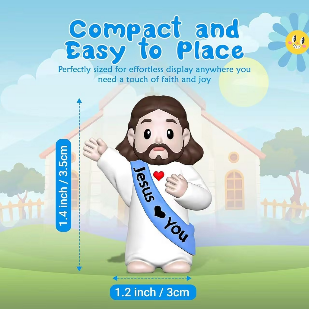 100pcs Mini Figurines Religious PVC Small Statues Easter VBS Church Crafts