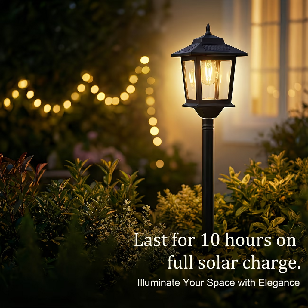 2 Pack Solar Lamp Post Lights 63in Outdoor Garden Pathway Lights 1800LM