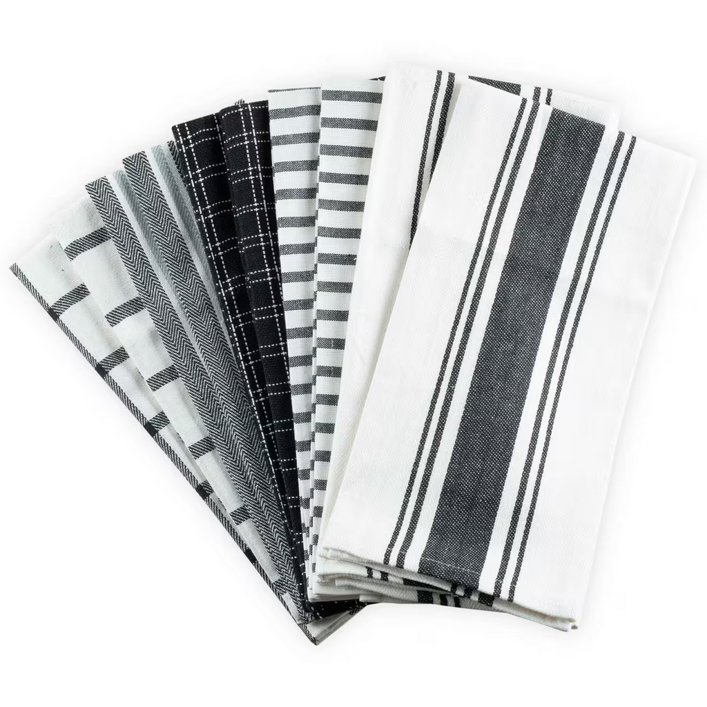 10 Pack Cotton Kitchen Towels Absorbent Dish Cloths Cleaning Drying