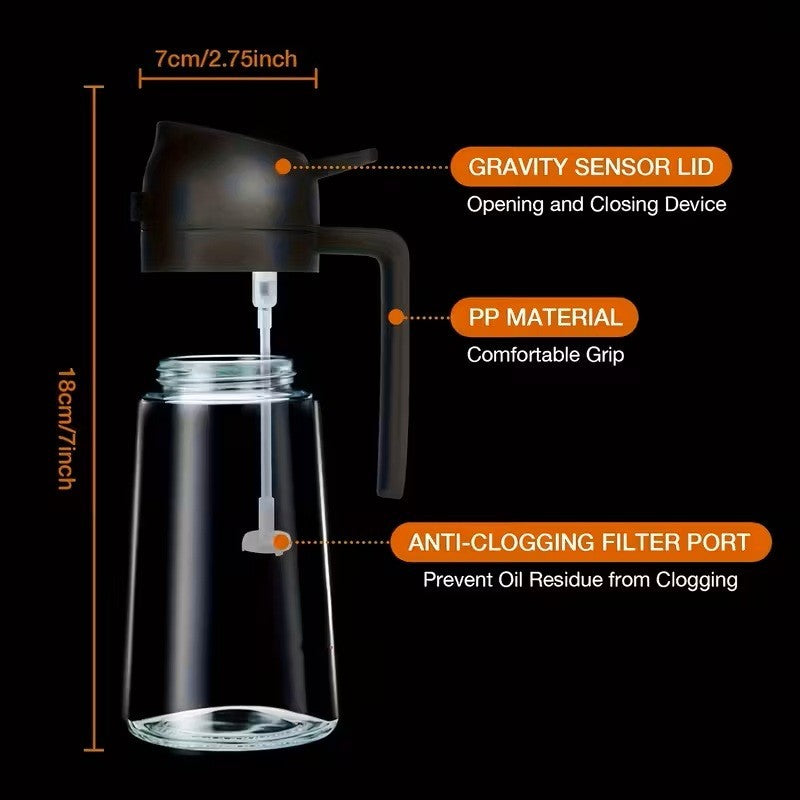 2 in 1 Oil Spray Bottle Pour Dispenser 16oz Kitchen Cooking Tool