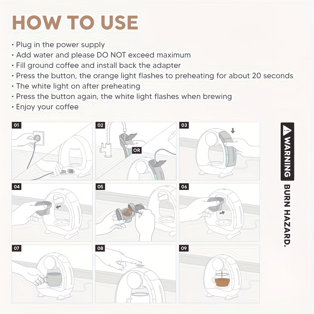 2 in 1 Coffee Maker K Cup & Ground Single Serve Espresso Machine