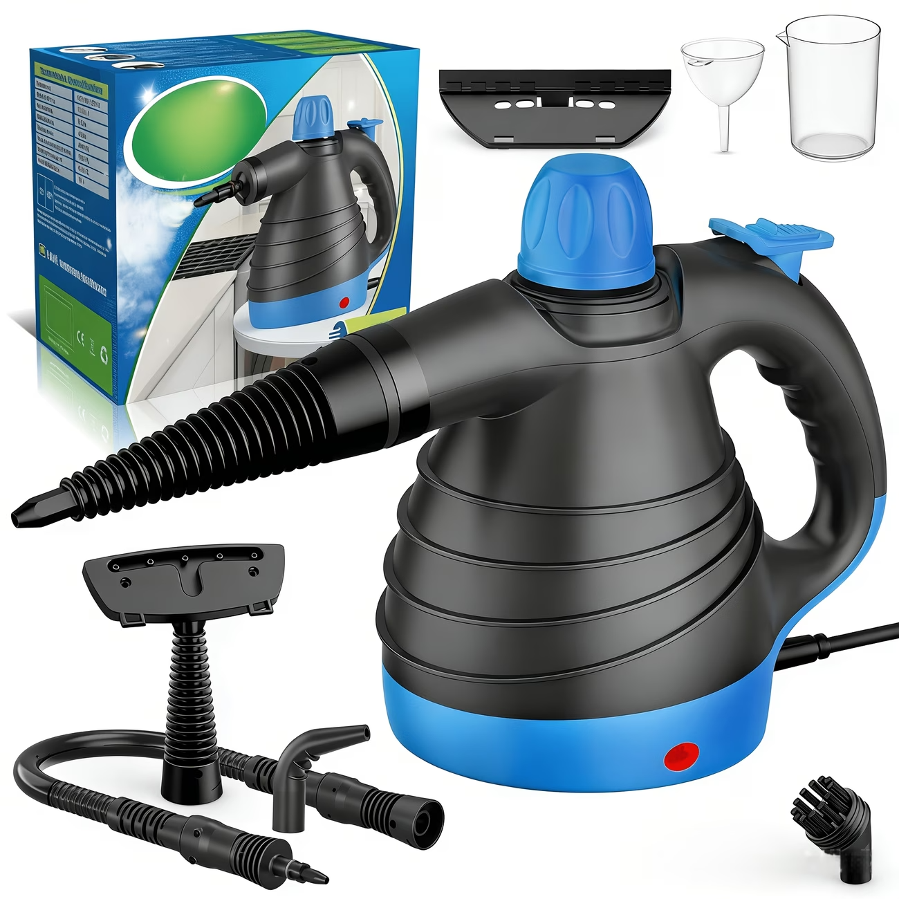 1050W Handheld Steam Cleaner 12PCS Portable Multi Surface w/ Safety Lock