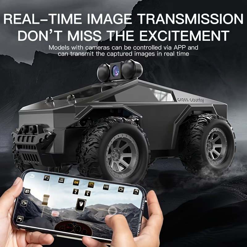 1:28 RC Off Road Truck HD Camera APP Control Monster Car 2 Batteries