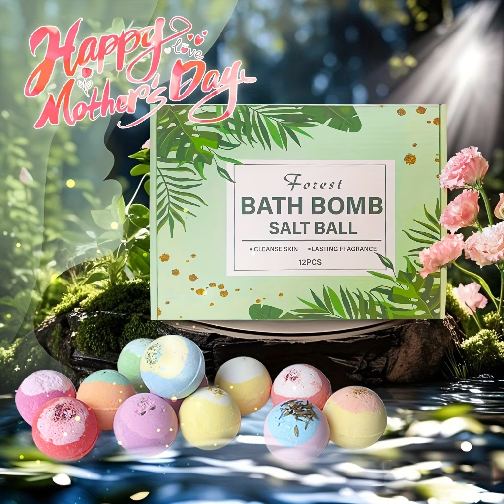12PCS Bath Bomb Gift Set Large Aromatherapy Bubble Spa Balls Relaxing Gifts
