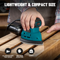 130W Detail Sander 12000RPM Hand Sander w/ Dust Collection 12 Sandpaper