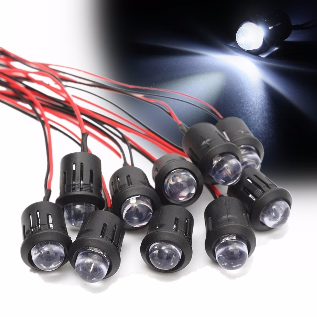 10PCS 12V 10MM LED Diodes Pre Wired Lights DIY Home Decor Lamp Kit
