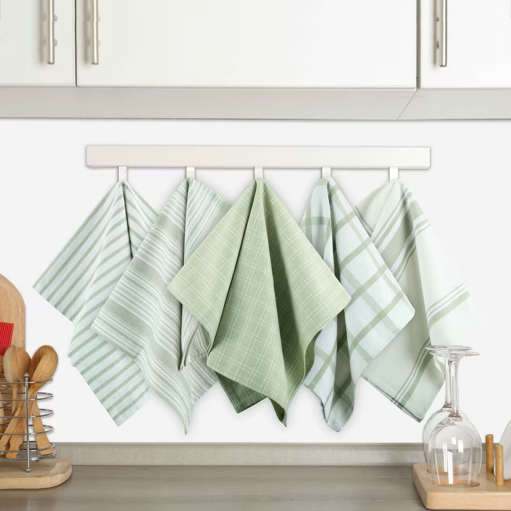 10 Pack Cotton Kitchen Towels Absorbent Dish Cloths Cleaning Drying