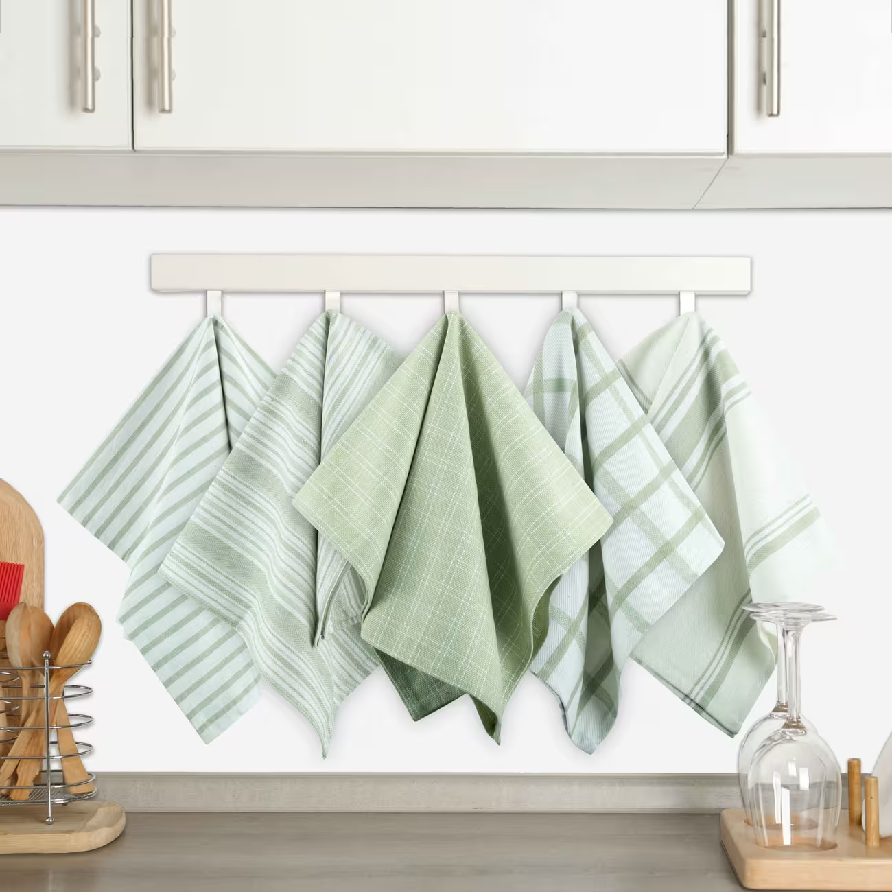 10 Pack Cotton Kitchen Towels Absorbent Dish Cloths Cleaning Drying