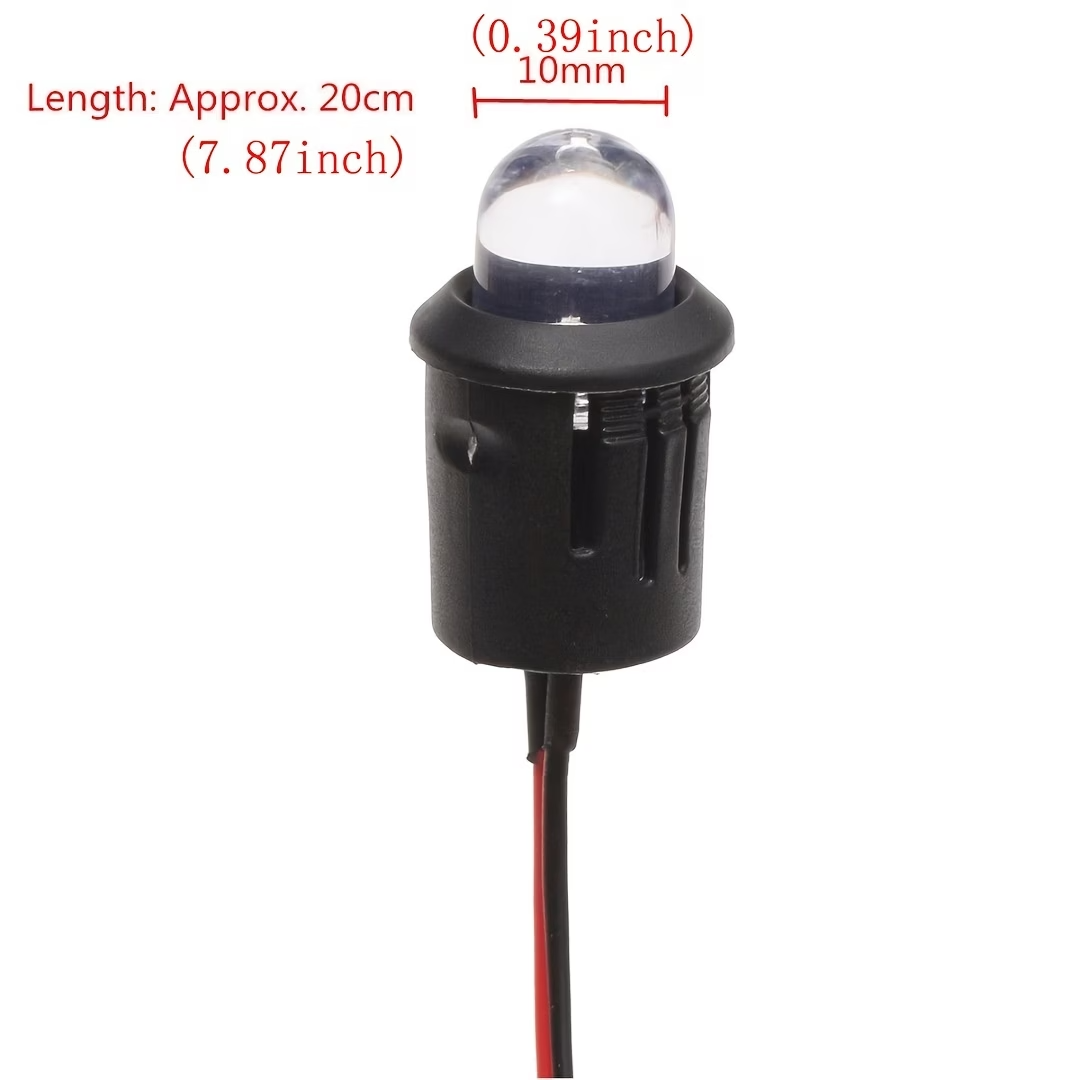 10PCS 12V 10MM LED Diodes Pre Wired Lights DIY Home Decor Lamp Kit