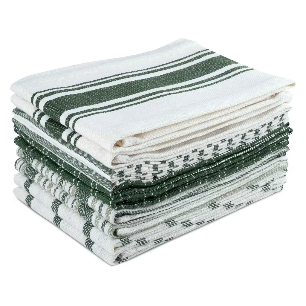 10 Pack Cotton Kitchen Towels Absorbent Dish Cloths Cleaning Drying
