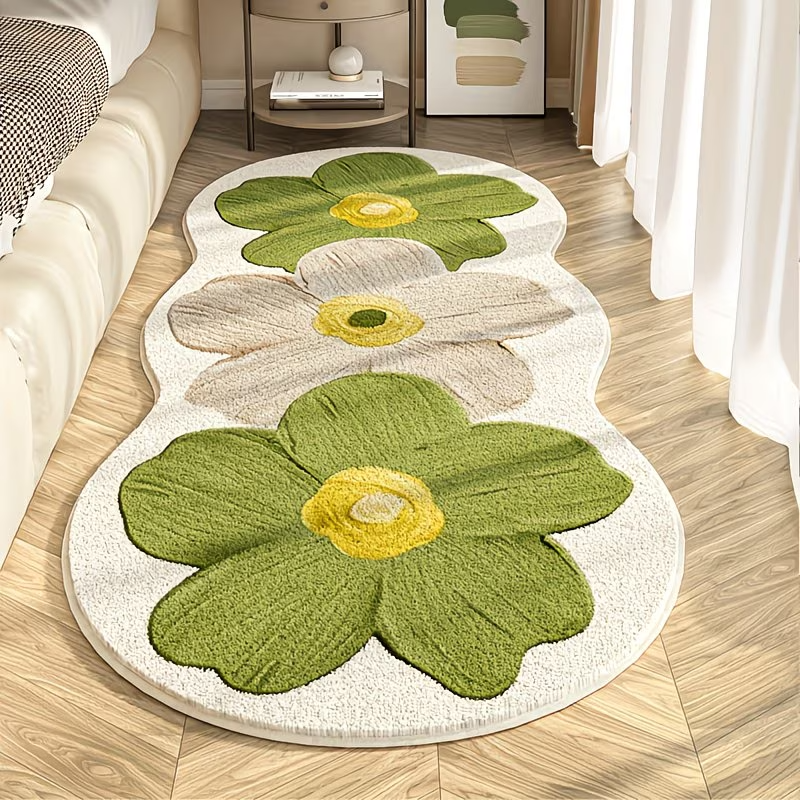 1000G Sheep Carpet Soft Fluffy Rug Non Slip PVC Washable Bedside Mat