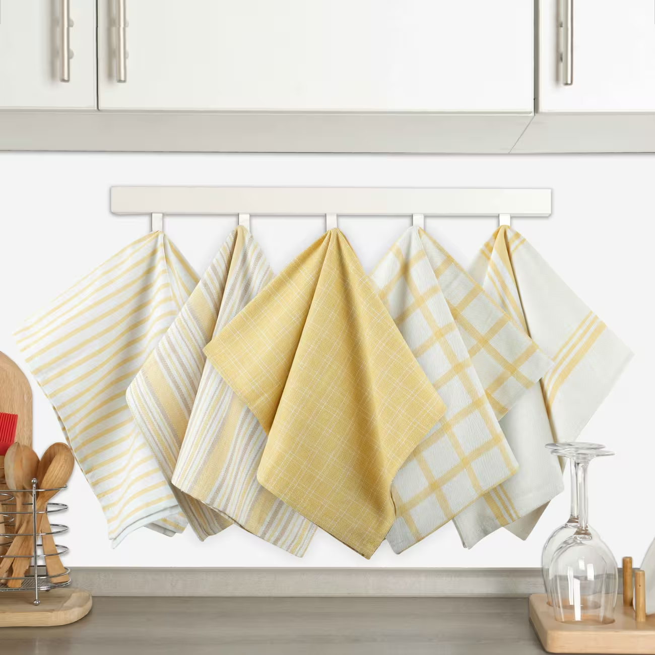 10 Pack Cotton Kitchen Towels Absorbent Dish Cloths Cleaning Drying