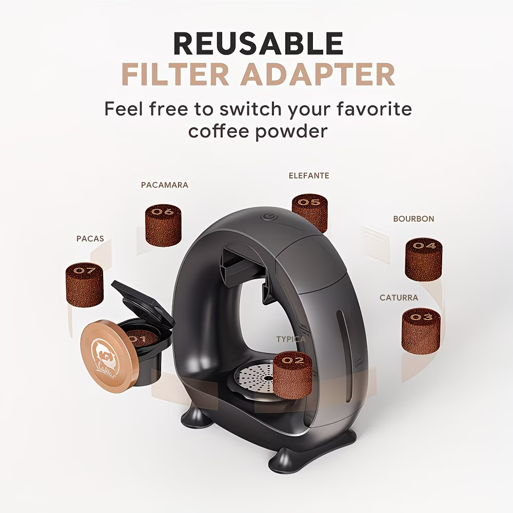 2 in 1 Coffee Maker K Cup & Ground Single Serve Espresso Machine