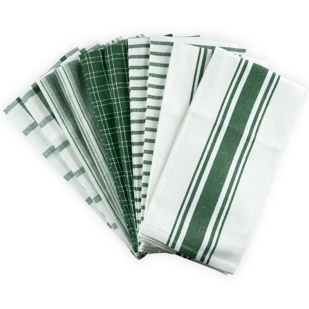 10 Pack Cotton Kitchen Towels Absorbent Dish Cloths Cleaning Drying