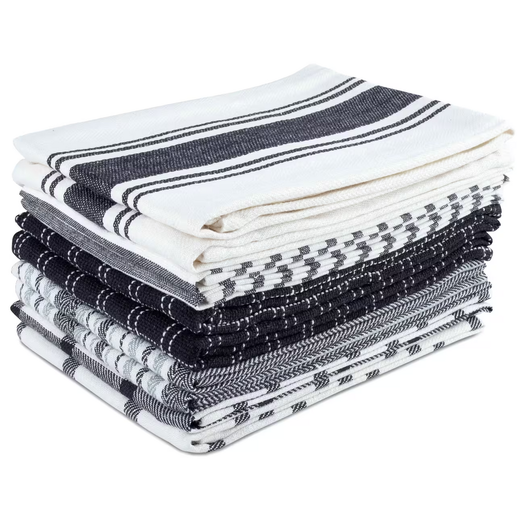 10 Pack Cotton Kitchen Towels Absorbent Dish Cloths Cleaning Drying