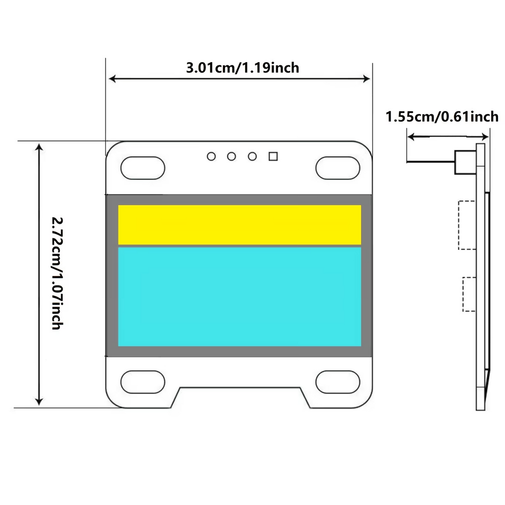 0.96" OLED Display Module 128x64 SSD1306 I2C for Arduino Raspberry Pi