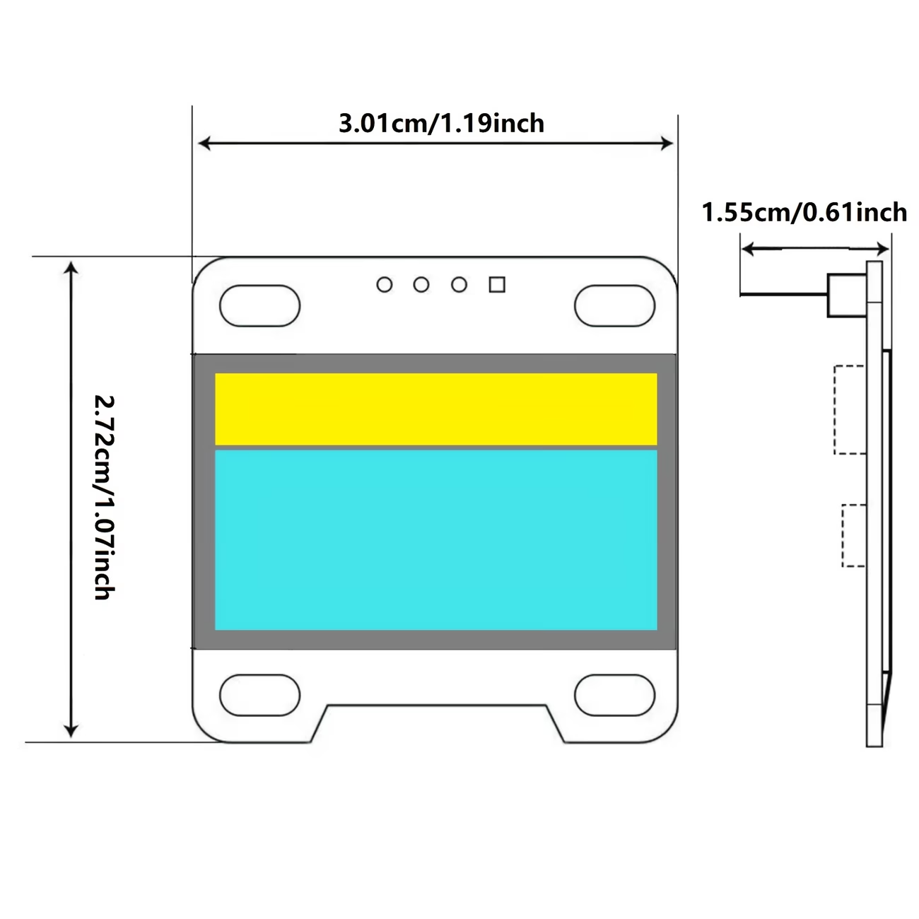 0.96" OLED Display Module 128x64 SSD1306 I2C for Arduino Raspberry Pi