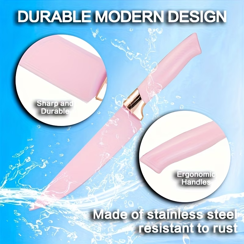 19PCS Silicone Kitchen Utensil Knife Set Nonstick Wooden Handle Tools