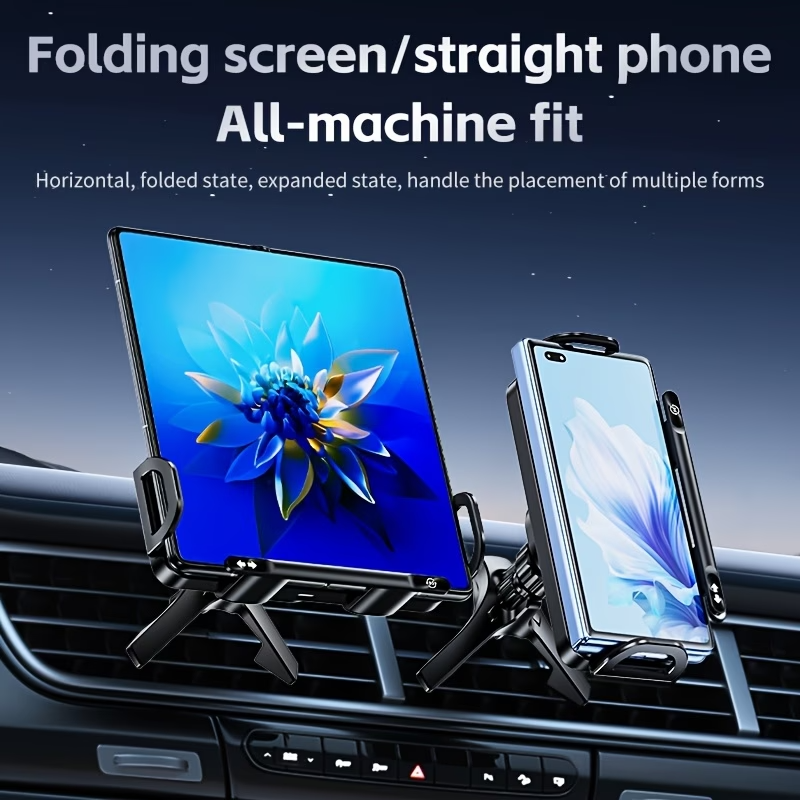15W Wireless Car Charger Mount Auto Clamp Fast Charge Phone Holder 4.3-6.9" Fold