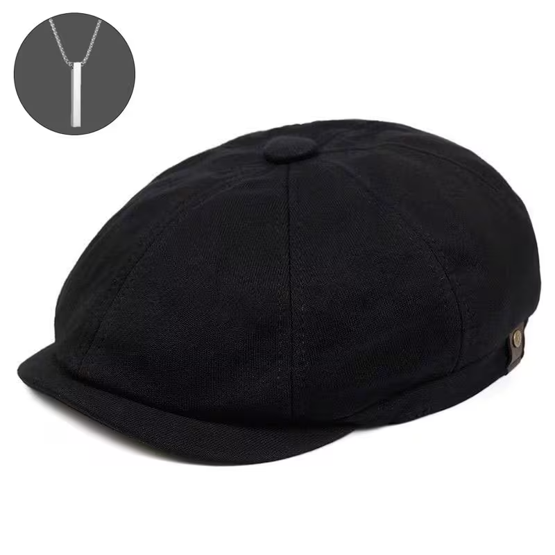 2PCS Men Women Tweed Newsboy Cap Gatsby Ivy Cabbie Flat Golf Hat