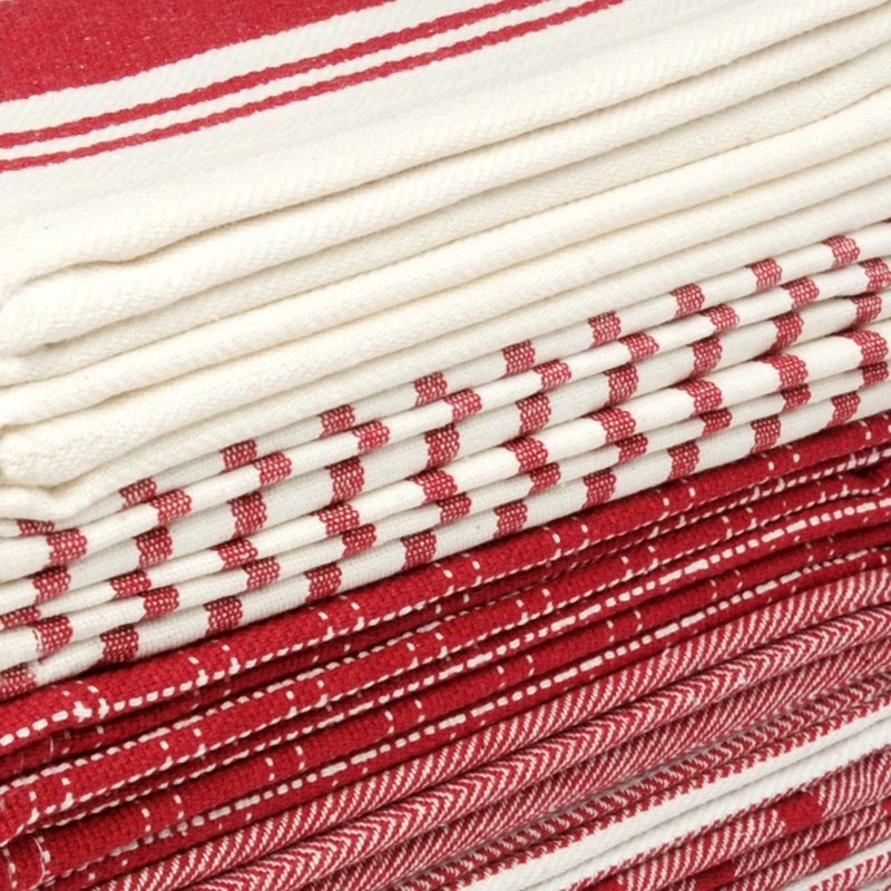 10 Pack Cotton Kitchen Towels Absorbent Dish Cloths Cleaning Drying